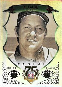 2014 Panini Hall of Fame 75th Year Anniversary - Green Frame Red #51 Al Kaline Front