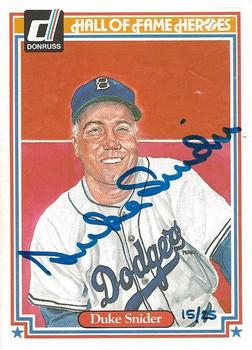 2014 Panini Hall of Fame 75th Year Anniversary - Heroes Buyback Autographs #14 Duke Snider Front