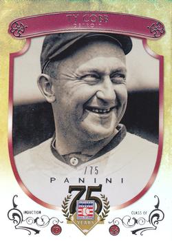 2014 Panini Hall of Fame 75th Year Anniversary - Base Red Frame #1 Ty Cobb Front
