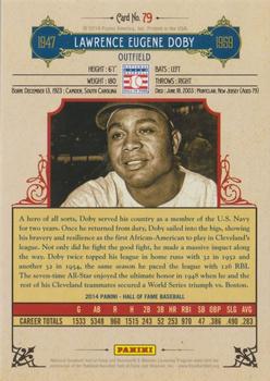 2014 Panini Hall of Fame 75th Year Anniversary - Base Red Frame #79 Larry Doby Back