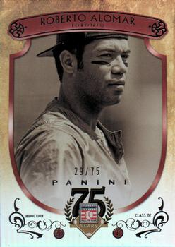 2014 Panini Hall of Fame 75th Year Anniversary - Base Red Frame #95 Roberto Alomar Front