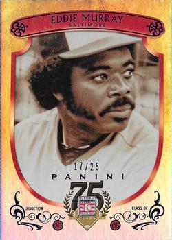 2014 Panini Hall of Fame 75th Year Anniversary - Red Frame Blue #86 Eddie Murray Front