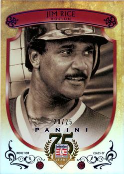 2014 Panini Hall of Fame 75th Year Anniversary - Red Frame Blue #93 Jim Rice Front