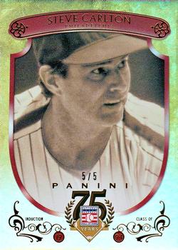 2014 Panini Hall of Fame 75th Year Anniversary - Red Frame Gold #74 Steve Carlton Front