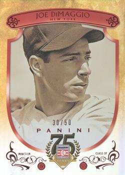 2014 Panini Hall of Fame 75th Year Anniversary - Red Frame Red #28 Joe DiMaggio Front