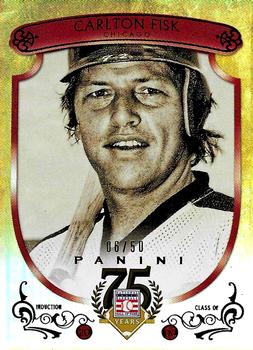 2014 Panini Hall of Fame 75th Year Anniversary - Red Frame Red #84 Carlton Fisk Front