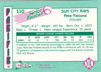 1991 Pacific Senior League #110 Pete Falcone Back