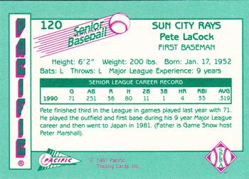 1991 Pacific Senior League #120 Pete LaCock Back
