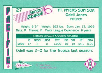 1991 Pacific Senior League #27 Odell Jones Back