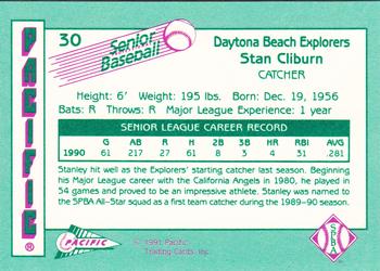 1991 Pacific Senior League #30 Stan Cliburn Back