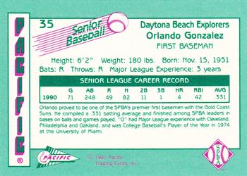 1991 Pacific Senior League #35 Orlando Gonzalez Back