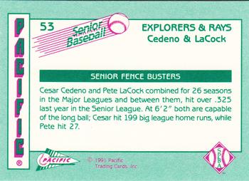 1991 Pacific Senior League #53 Cesar Cedeno / Pete LaCock Back