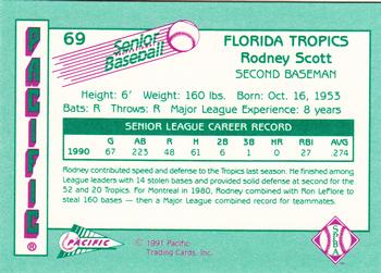 1991 Pacific Senior League #69 Rodney Scott Back
