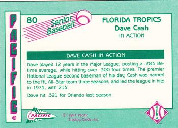 1991 Pacific Senior League #80 Dave Cash Back