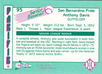 1991 Pacific Senior League #95 Anthony Davis Back