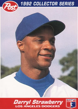 1992 Post Cereal #10 Darryl Strawberry Front