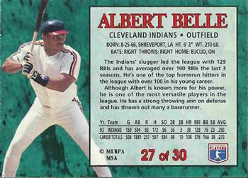 1994 Post Cereal #27 Albert Belle Back