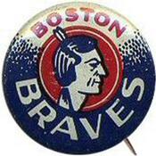 1950 American Nut & Chocolate Co. Team Pins (PR3-8) #NNO Boston Braves Front