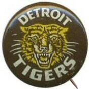 1950 American Nut & Chocolate Co. Team Pins (PR3-8) #NNO Detroit Tigers Front