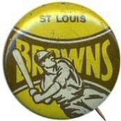 1950 American Nut & Chocolate Co. Team Pins (PR3-8) #NNO St. Louis Browns Front