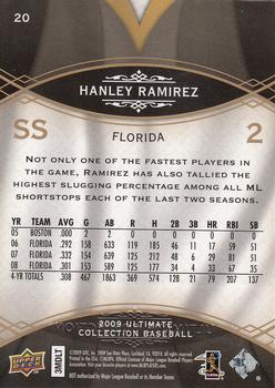 2009 Upper Deck Ultimate Collection #20 Hanley Ramirez Back