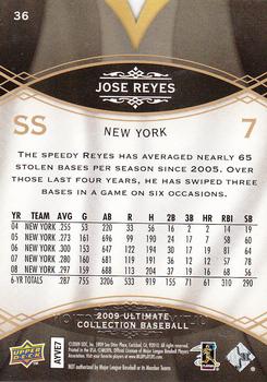 2009 Upper Deck Ultimate Collection #36 Jose Reyes Back