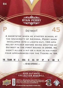 2009 Upper Deck Ultimate Collection #84 Ryan Perry Back