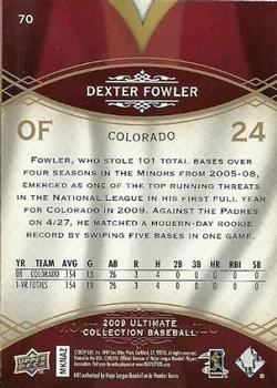 2009 Upper Deck Ultimate Collection #70 Dexter Fowler Back