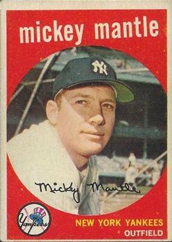 1959 Topps Venezuelan #10 Mickey Mantle Front