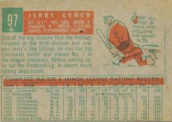 1959 Topps Venezuelan #97 Jerry Lynch Back