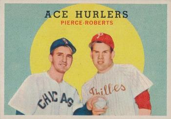 1959 Topps Venezuelan #156 Ace Hurlers (Billy Pierce / Robin Roberts) Front