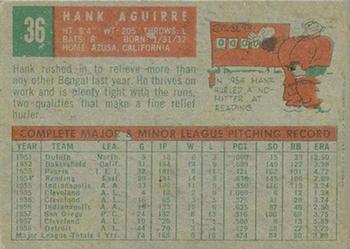 1959 Topps Venezuelan #36 Hank Aguirre Back