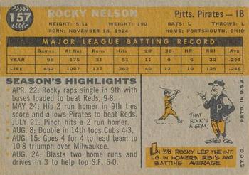 1960 Topps Venezuelan #157 Rocky Nelson Back