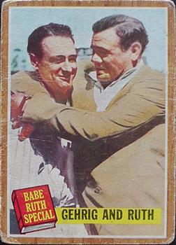 1962 Topps Venezuelan #140 Gehrig and Ruth (Lou Gehrig / Babe Ruth) Front