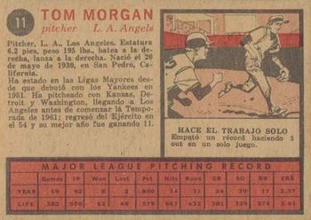 1962 Topps Venezuelan #11 Tom Morgan Back