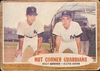 1962 Topps Venezuelan #163 Hot Corner Guardians (Clete Boyer / Billy Gardner) Front