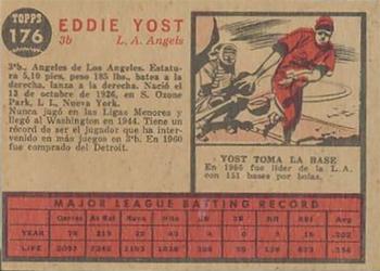 1962 Topps Venezuelan #176 Eddie Yost Back