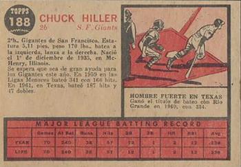 1962 Topps Venezuelan #188 Chuck Hiller Back