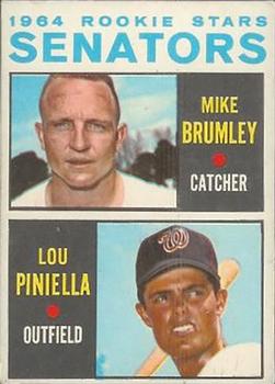 1964 Topps Venezuelan #167 Senators 1964 Rookie Stars (Mike Brumley / Lou Piniella) Front