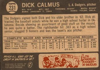 1964 Topps Venezuelan #231 Dick Calmus Back