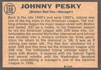 1964 Topps Venezuelan #248 Johnny Pesky Back
