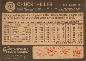 1964 Topps Venezuelan #313 Chuck Hiller Back