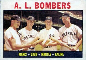 1964 Topps Venezuelan #331 A.L. Bombers (Roger Maris / Norm Cash / Mickey Mantle / Al Kaline) Front