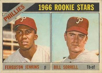 1966 Topps Venezuelan #254 Phillies 1966 Rookie Stars (Ferguson Jenkins / Bill Sorrell) Front