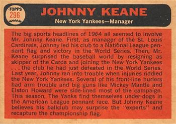 1966 Topps Venezuelan #296 Johnny Keane Back