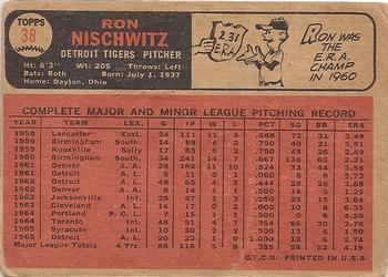 1966 Topps Venezuelan #38 Ron Nischwitz Back