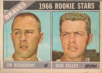 1966 Topps Venezuelan #84 Braves 1966 Rookie Stars (Jim Beauchamp / Dick Kelley) Front