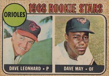 1968 Topps Venezuelan #56 Orioles 1968 Rookie Stars (Dave Leonhard / Dave May) Front