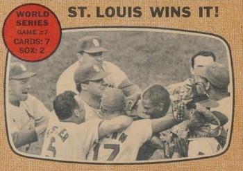 1968 Topps Venezuelan #157 World Series Game #7 - St. Louis Wins It! Front