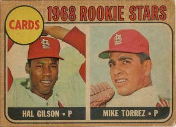 1968 Topps Venezuelan #162 Cardinals 1968 Rookie Stars (Hal Gilson / Mike Torrez) Front